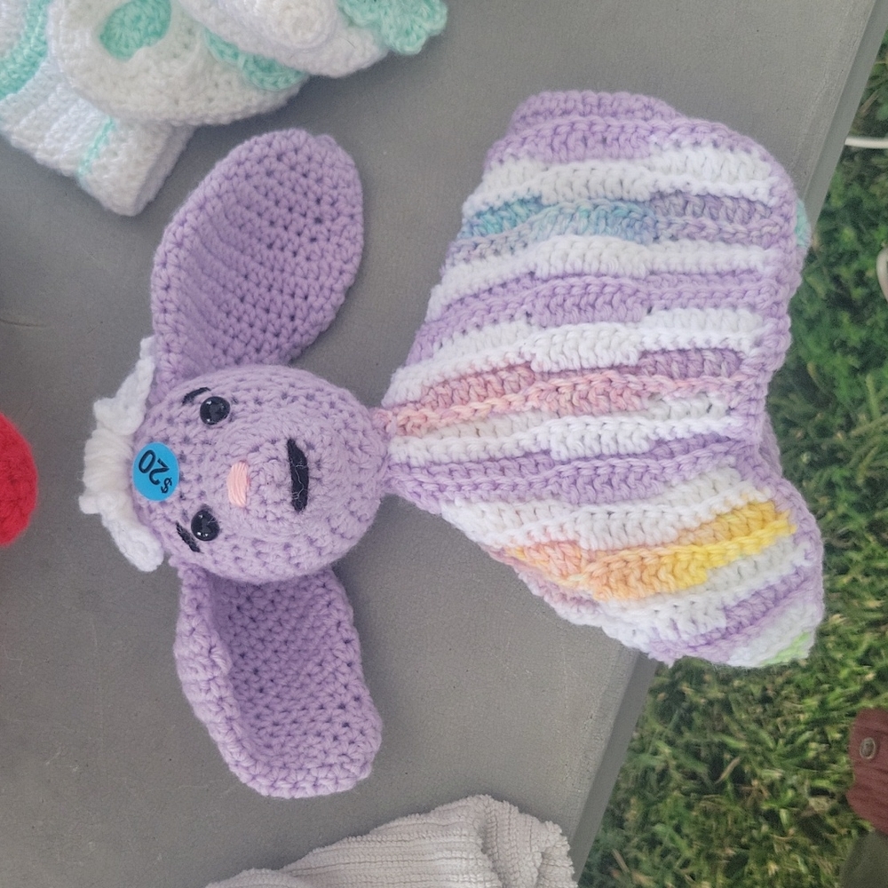 Crocheted baby blanket